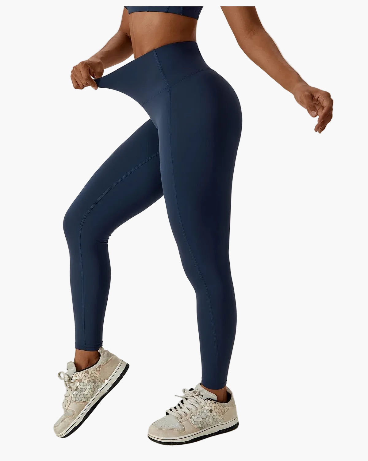 Leggings taille haute et brassière de sport femme – Ensemble fitness élégant pour entraînement et yoga