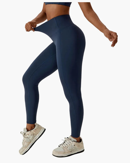 Leggings taille haute et brassière de sport femme – Ensemble fitness élégant pour entraînement et yoga