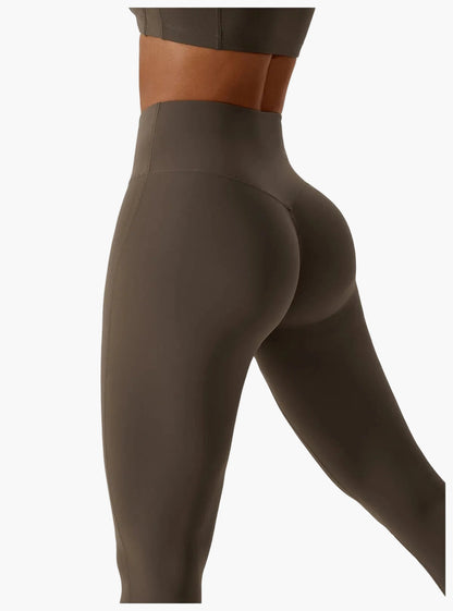 Leggings taille haute et brassière de sport femme – Ensemble fitness élégant pour entraînement et yoga