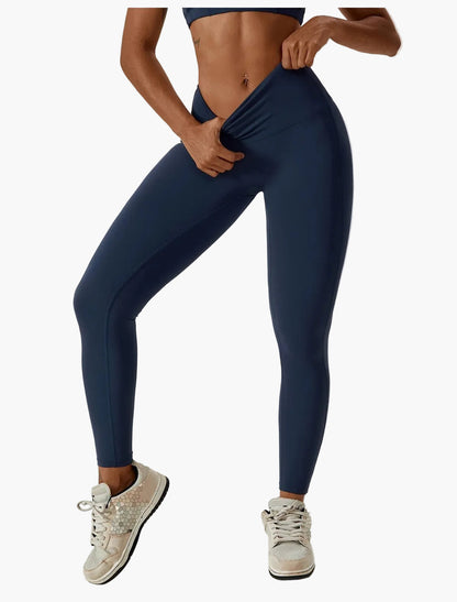 Leggings taille haute et brassière de sport femme – Ensemble fitness élégant pour entraînement et yoga