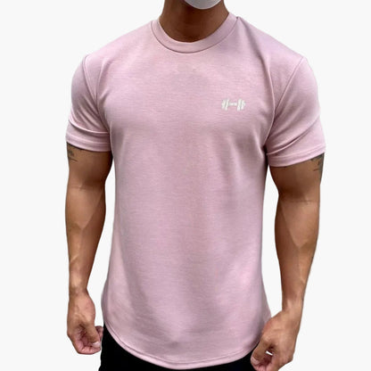Męski t-shirt muscle fit w stylu siłowni do treningu i na co dzień
