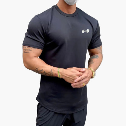 Męski t-shirt muscle fit w stylu siłowni do treningu i na co dzień