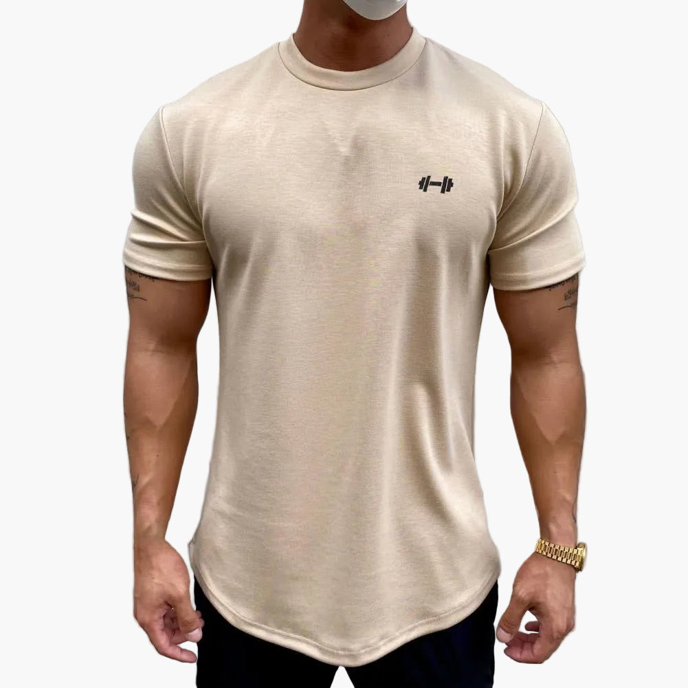 Męski t-shirt muscle fit w stylu siłowni do treningu i na co dzień