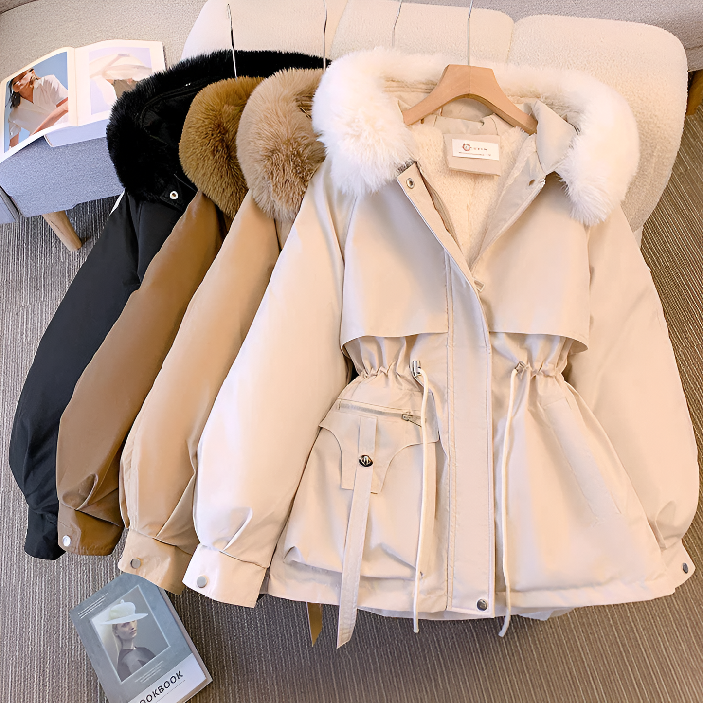 Manteau d'Hiver Élégant pour Femme Style Parka Chaud et Tendance