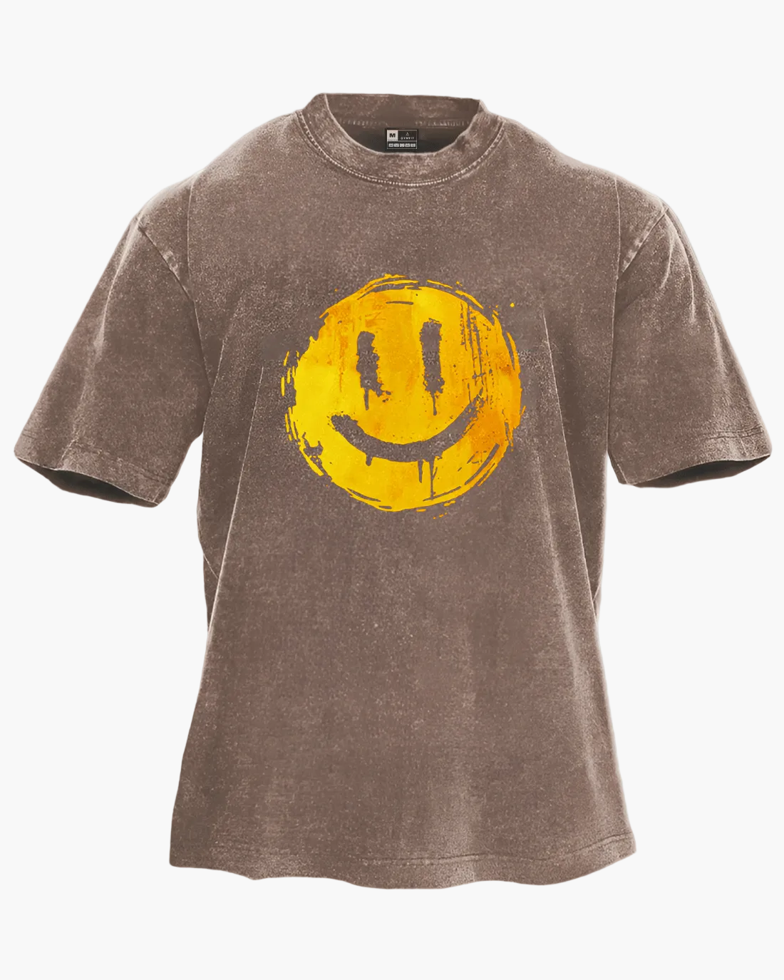 Camiseta unisex de gran tamaño estilo callejero sonriente – Comodidad y aspecto moderno