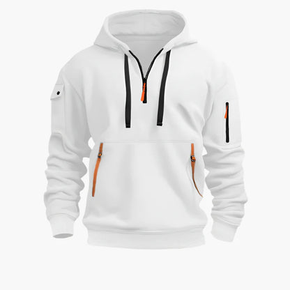 Sweat à Capuche Homme Style Artemis Urbain avec Poches Fonctionnelles et Fermetures Éclair