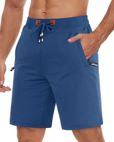 Casual men's sports shorts – Versatile city style with zipped pockets
