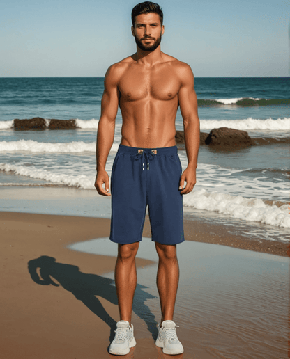 Casual men's sports shorts – Versatile city style with zipped pockets