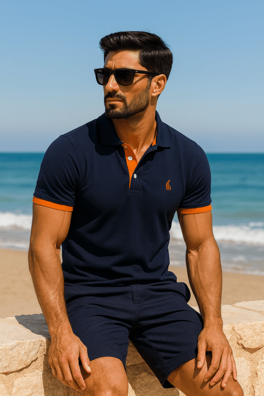 Elegante herenspolo in ontspannen stijl voor dagelijks gebruik en vrije tijd