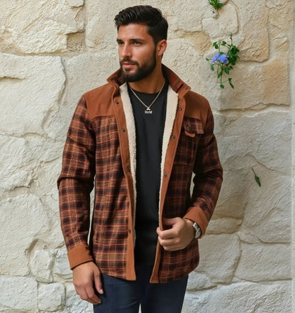 Veste chemise homme style bûcheron polaire pour activités extérieures et loisirs