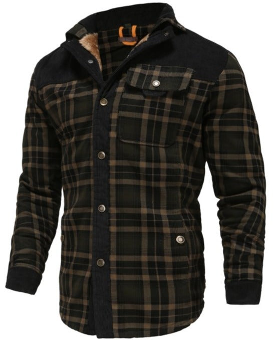 Veste chemise homme style bûcheron polaire pour activités extérieures et loisirs