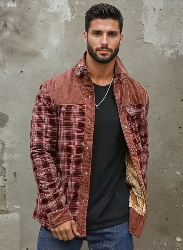 Veste chemise homme style bûcheron polaire pour activités extérieures et loisirs