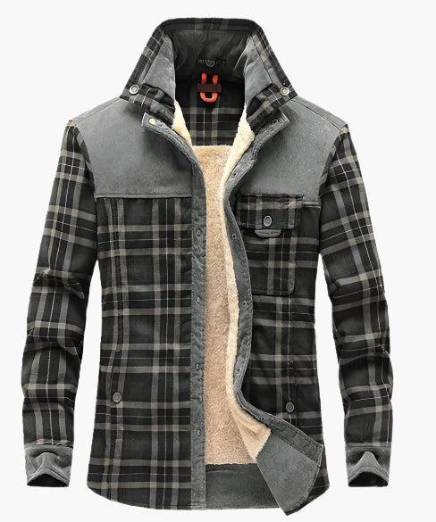 Veste chemise homme style bûcheron polaire pour activités extérieures et loisirs