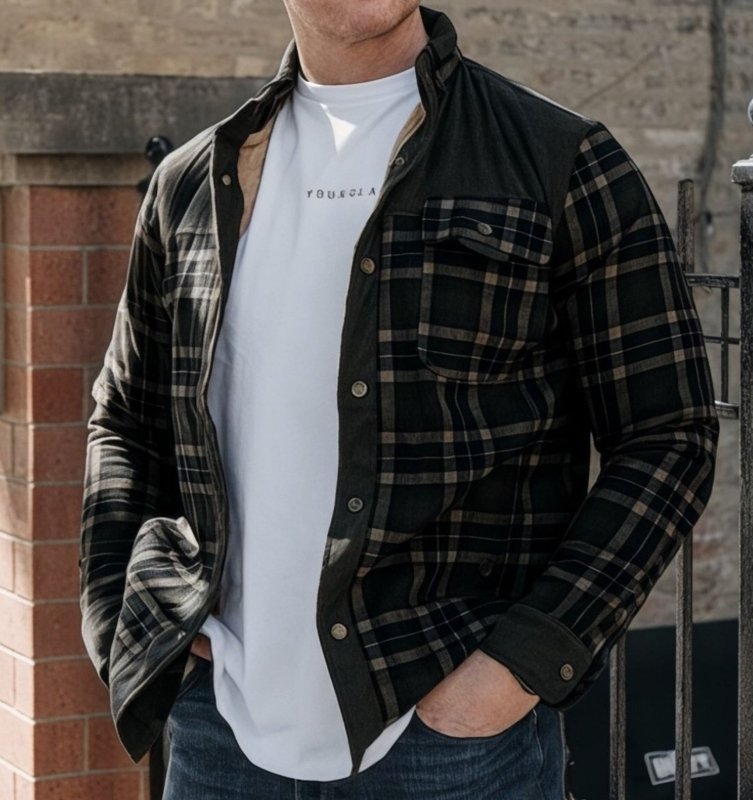 Veste chemise homme style bûcheron polaire pour activités extérieures et loisirs