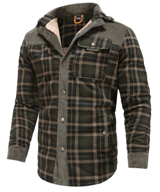Veste chemise homme style bûcheron polaire pour activités extérieures et loisirs