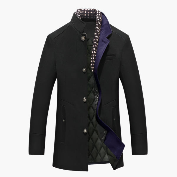 Manteau Style Pea Coat Slim pour Homme Élégant et Sophistiqué – Idéal Soirées et Événements
