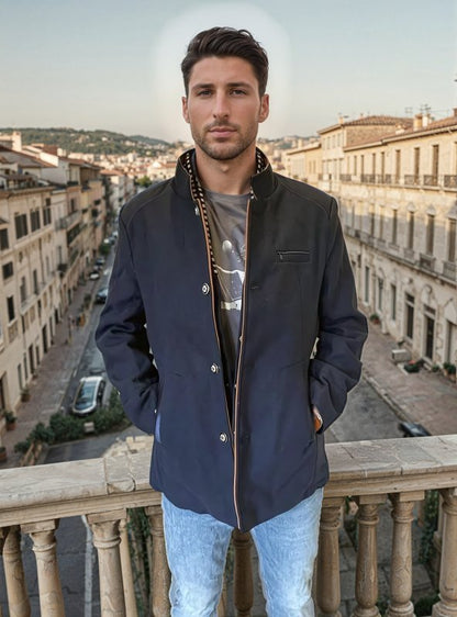 Manteau Style Pea Coat Slim pour Homme Élégant et Sophistiqué – Idéal Soirées et Événements