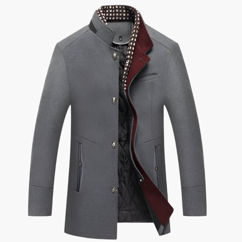 Manteau Style Pea Coat Slim pour Homme Élégant et Sophistiqué – Idéal Soirées et Événements