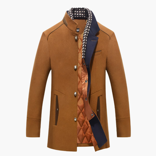 Manteau Style Pea Coat Slim pour Homme Élégant et Sophistiqué – Idéal Soirées et Événements