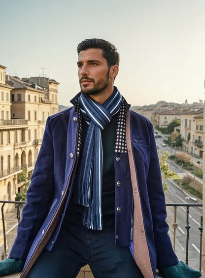 Manteau Style Pea Coat Slim pour Homme Élégant et Sophistiqué – Idéal Soirées et Événements