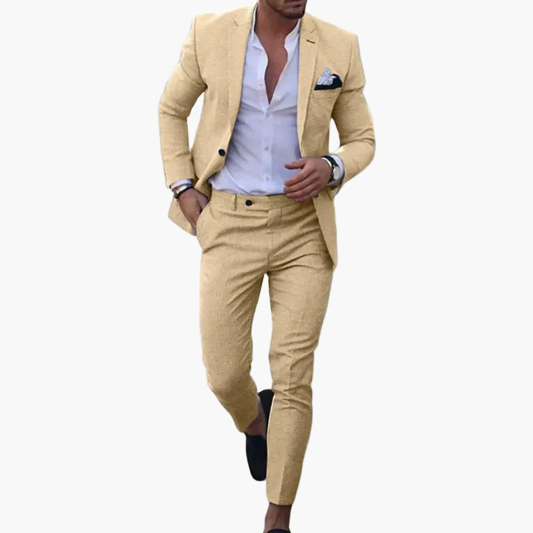 Elegant herredragt med slim fit i afslappet stil til events og forretning