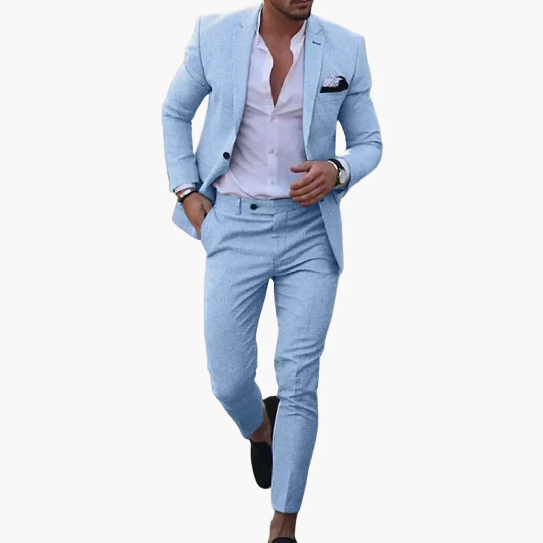 Elegant herredragt med slim fit i afslappet stil til events og forretning