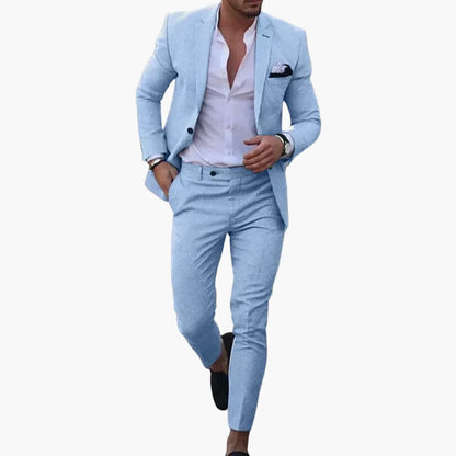 Elegant herredragt med slim fit i afslappet stil til events og forretning