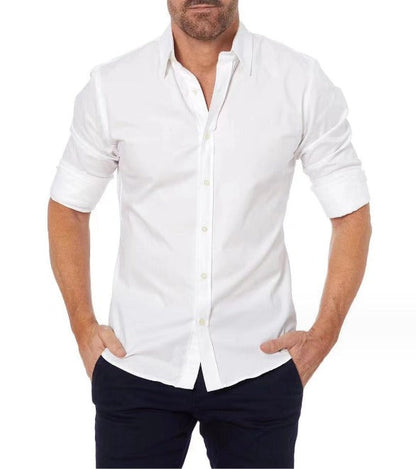 Chemise homme ajustée à fermeture zippée style moderne affaires et loisirs