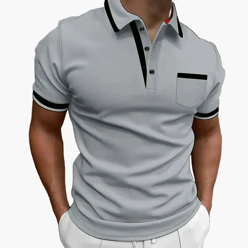 Polo homme style urbain chic à finitions contrastées pour look quotidien soigné