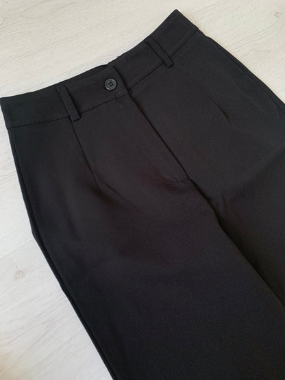 Amanda – Pantalon Évasé Noir pour Femme