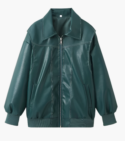 Veste bomber oversize streetwear pour femme – Style urbain décontracté
