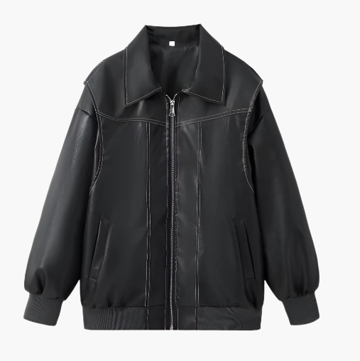 Veste bomber oversize streetwear pour femme – Style urbain décontracté