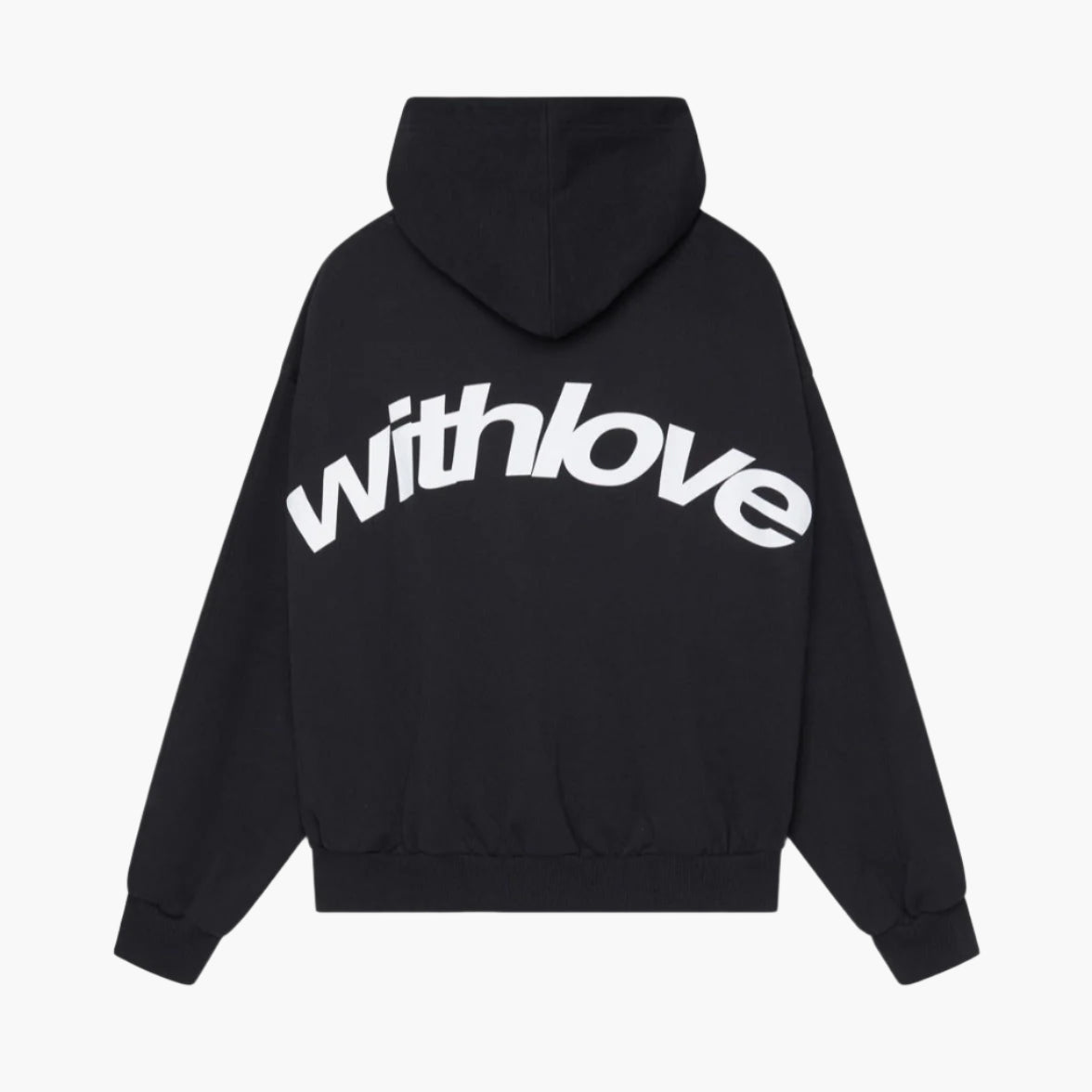 Sweat à capuche décontracté unisexe style urbain avec slogan 'withlove' – Idéal pour l'hiver et les loisirs