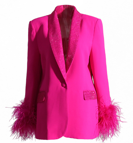 Christina – Blazer avec Plumes pour Femme