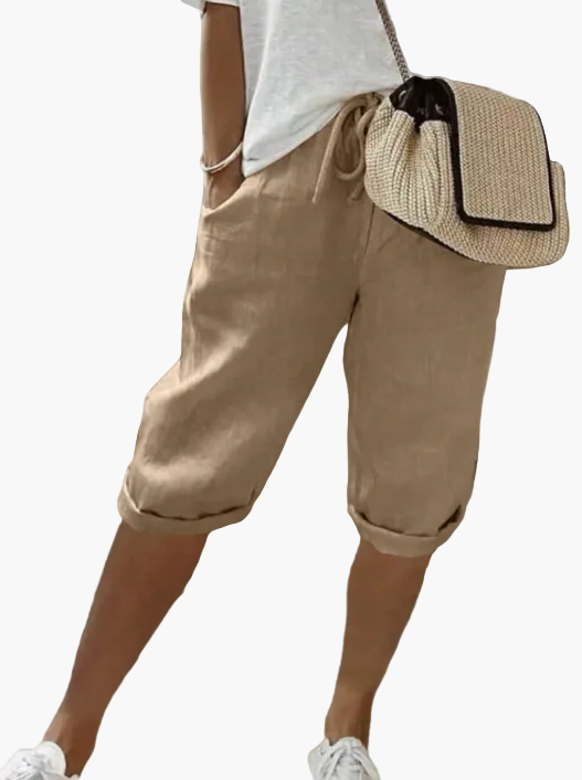 Pantaloncini corti comodi da donna con coulisse – Stile bermuda elegante per l'estate, uso quotidiano e vacanze