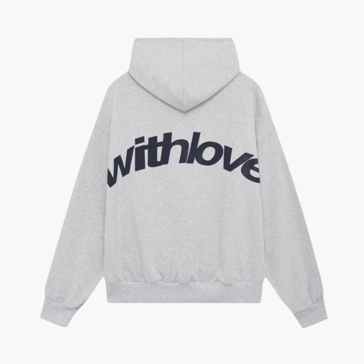 Sweat à capuche décontracté unisexe style urbain avec slogan 'withlove' – Idéal pour l'hiver et les loisirs