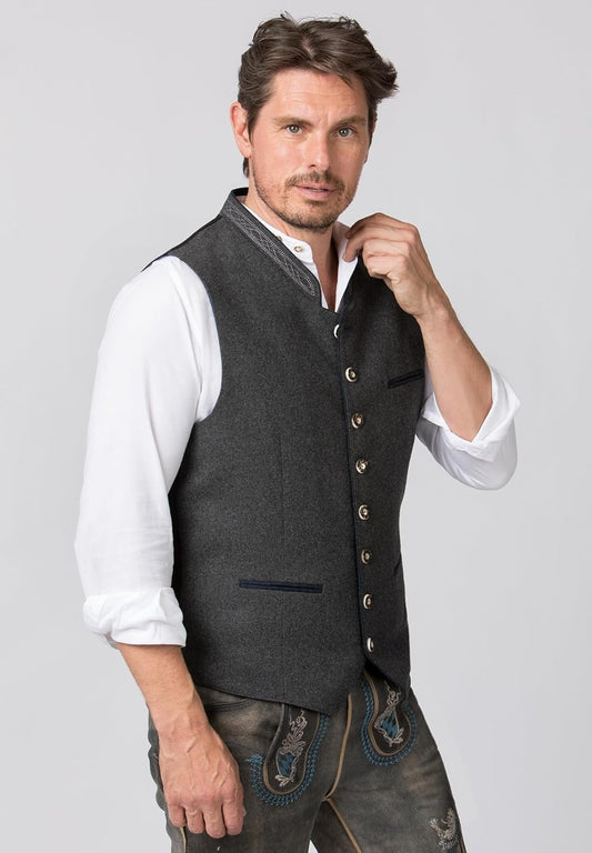 Gilet traditionnel homme style bavarois pour fêtes et occasions élégantes