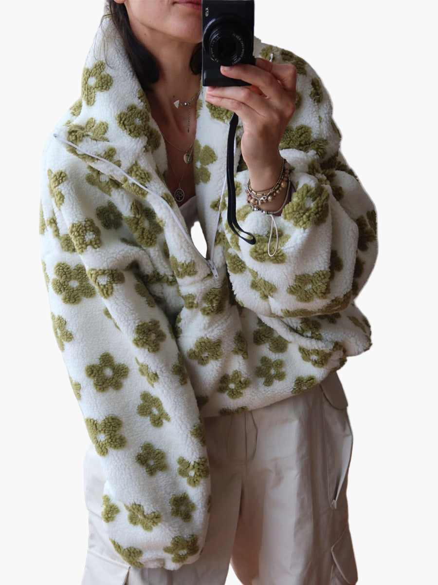 Sweat-shirt femme style bohème à fleurs pour moments cocooning et sorties décontractées