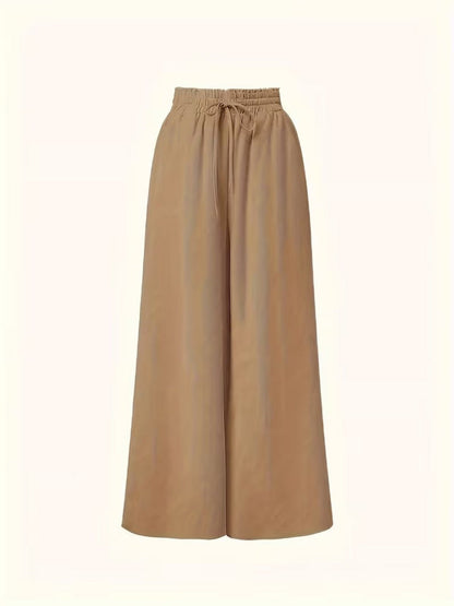 Pantaloni Palazzo Larghi Donna Stile Elegante Vita Alta con Cintura, Moda Casual e Sofisticata