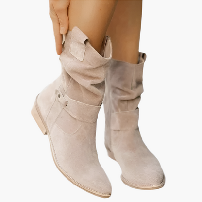 Bottes Femme Style Décontracté à Tige Basse avec Fermeture Éclair - Idéales pour le Quotidien et le Bureau