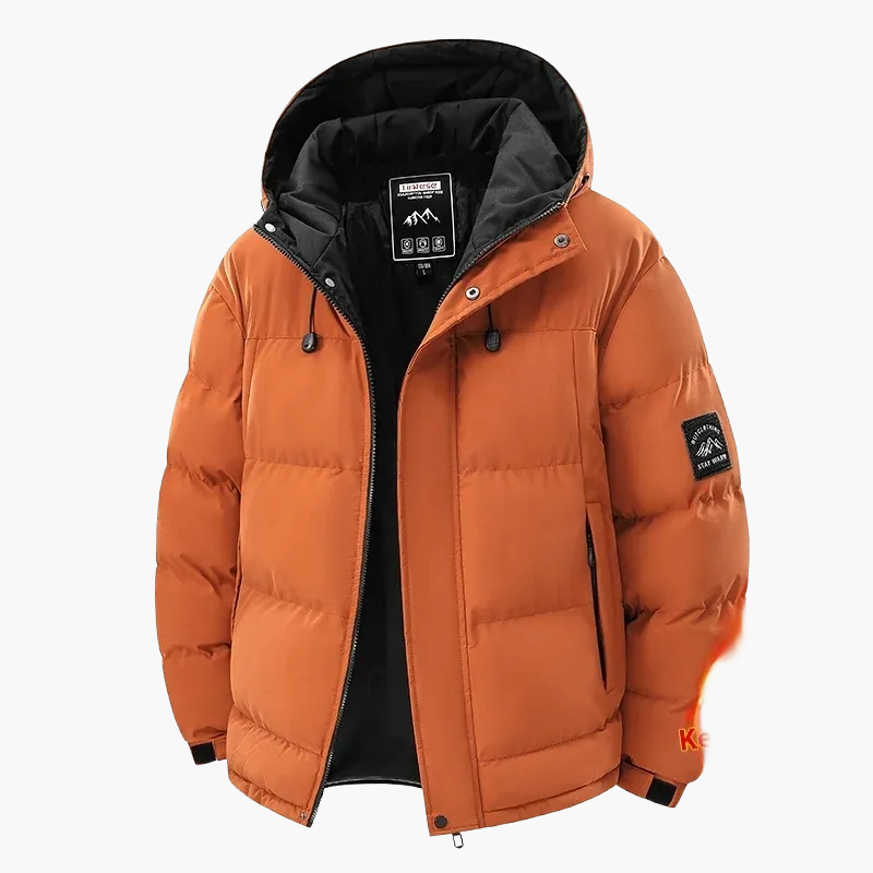 Veste d'hiver imperméable et coupe-vent décontractée pour homme – Style urbain avec capuche amovible