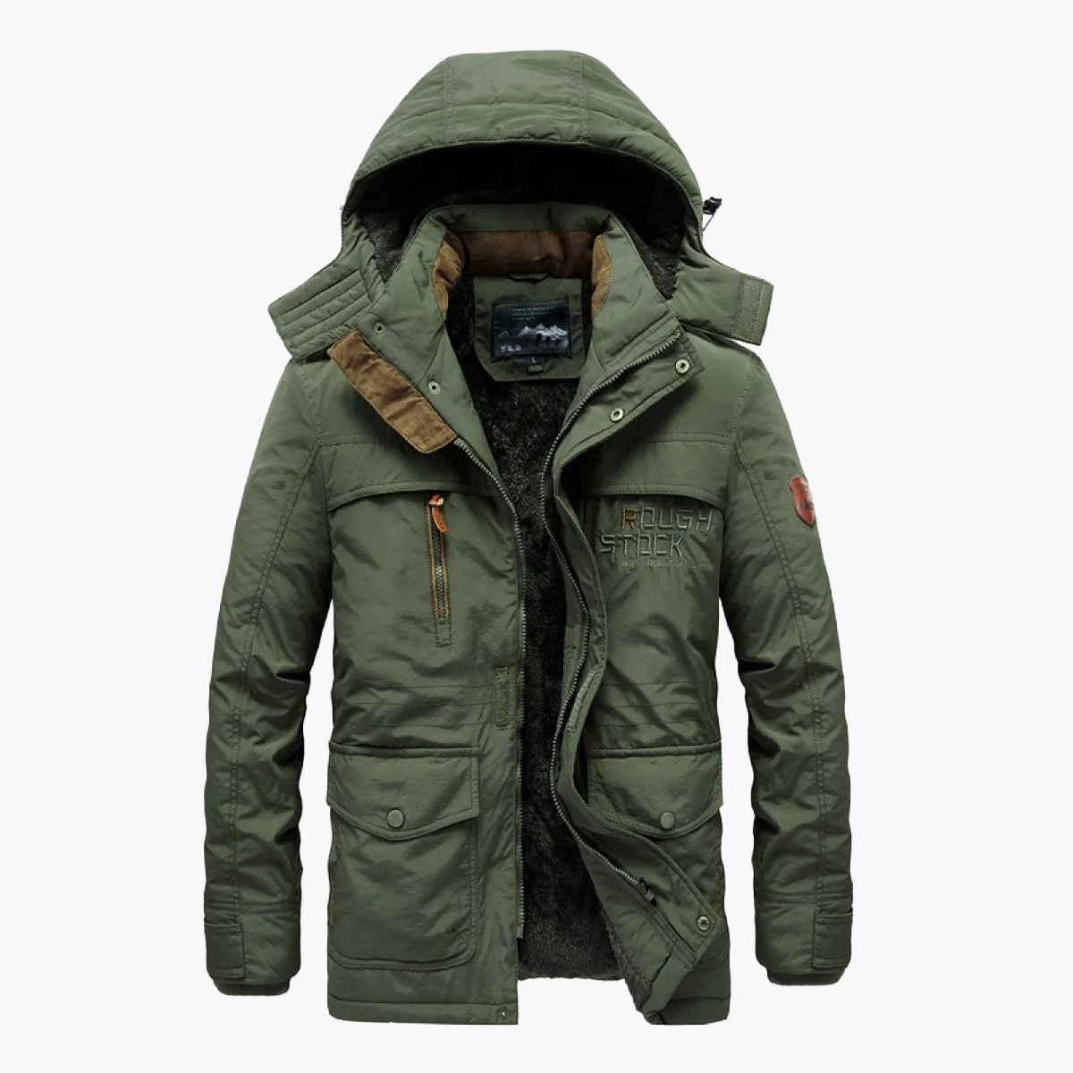 Veste d'hiver à capuche style militaire pour homme – Coupe décontractée, idéale pour le plein air et l'aventure