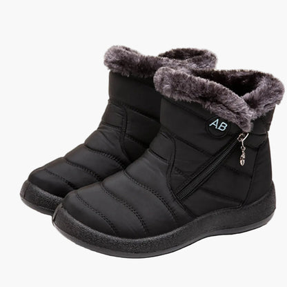 Bottes d'hiver imperméables pour femme style décontracté avec doublure chaude et fermeture éclair