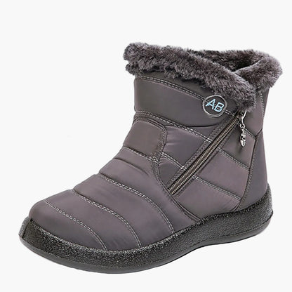 Bottes d'hiver imperméables pour femme style décontracté avec doublure chaude et fermeture éclair