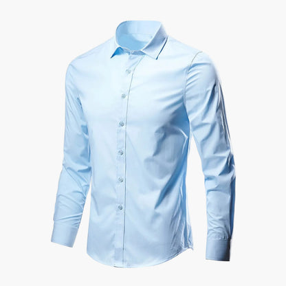 Chemise habillée homme manches longues coupe ajustée pour bureau et occasions formelles