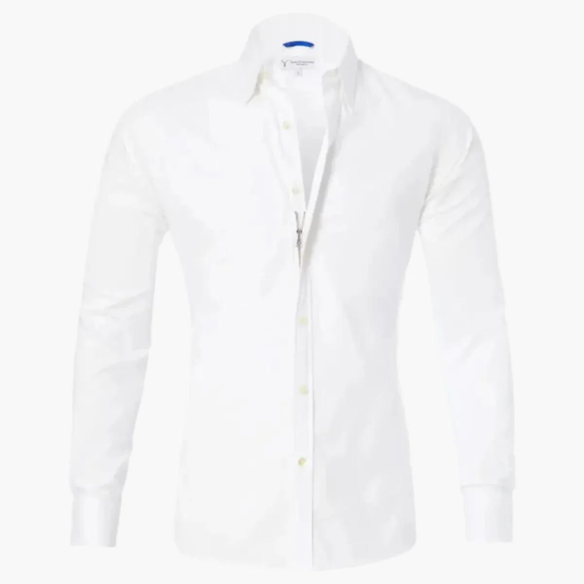 Chemise homme ajustée à fermeture zippée style moderne affaires et loisirs