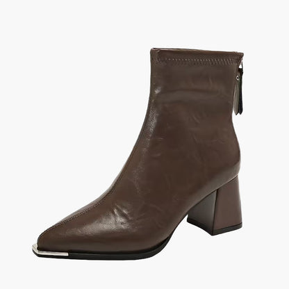Bottes à talons carrés élégantes pour femme style automne hiver – Mode urbaine chic