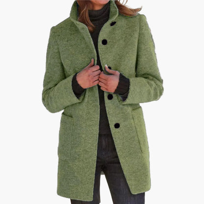 Manteau femme élégant coupe droite style urbain – Idéal pour l'automne et l'hiver