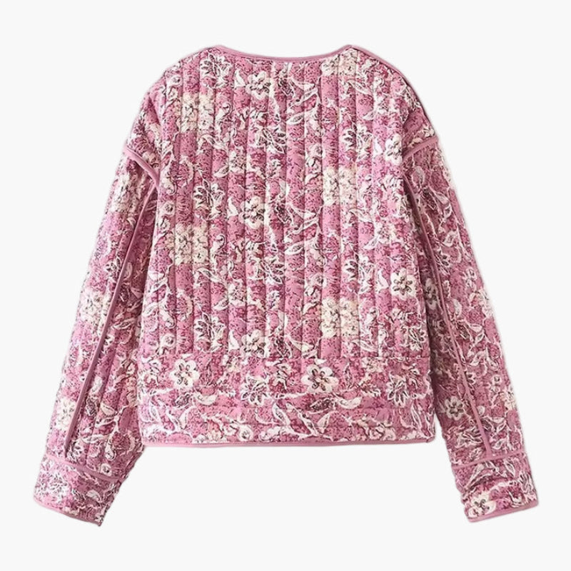 Veste matelassée à imprimé floral style bohème pour femme - Élégante et décontractée