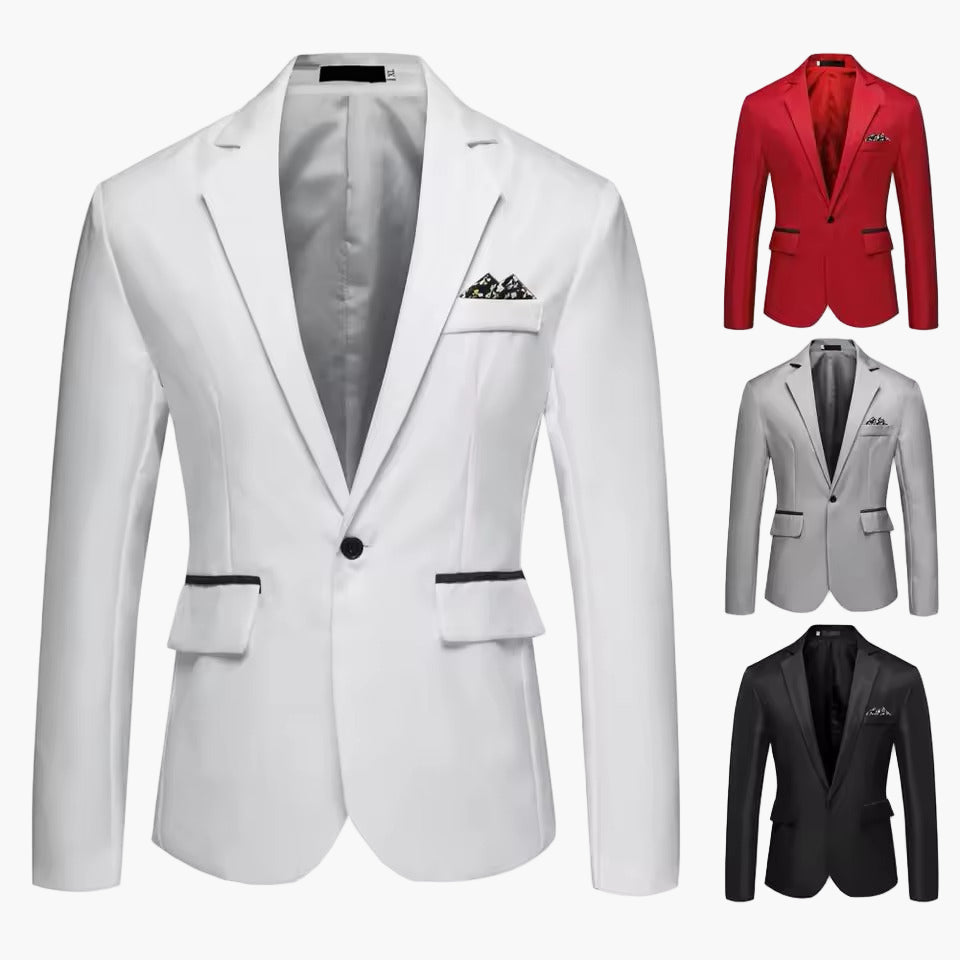 Veste de costume homme élégante coupe slim pour occasions formelles et soirées